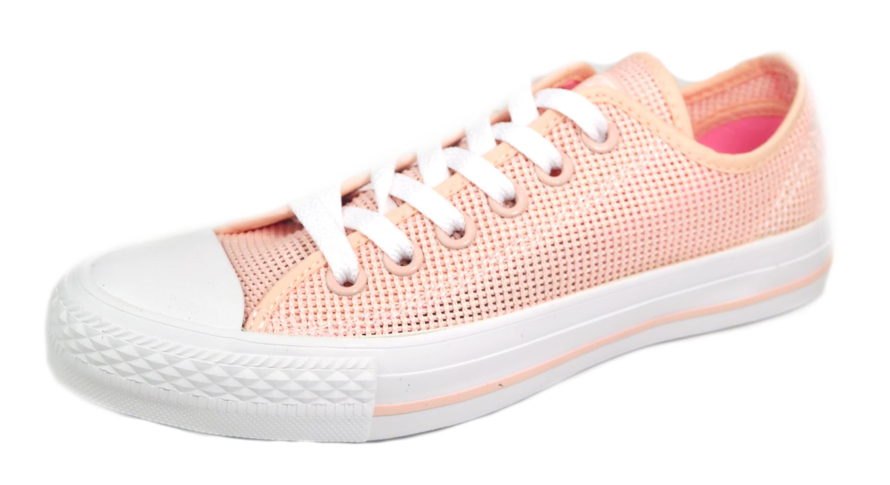 White mesh best sale converse