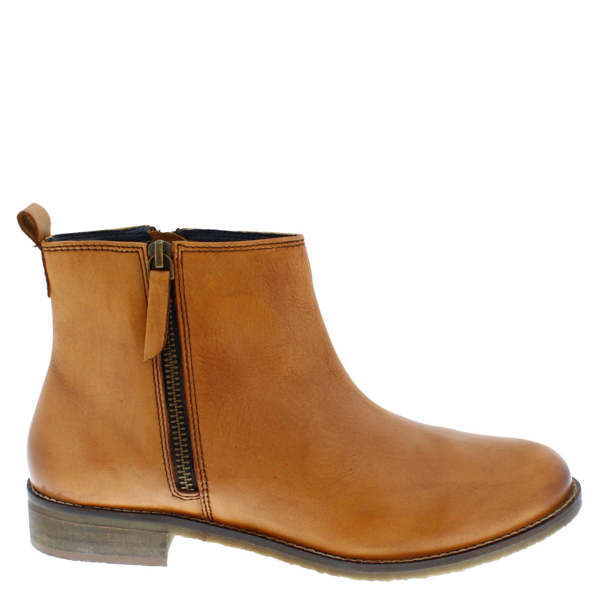 Frank James Newbury Women's Leather Zip Up Chelsea Boots