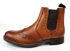 Roamers M980 Men's Cleated Sole Brogue Chelsea Dealer Boots