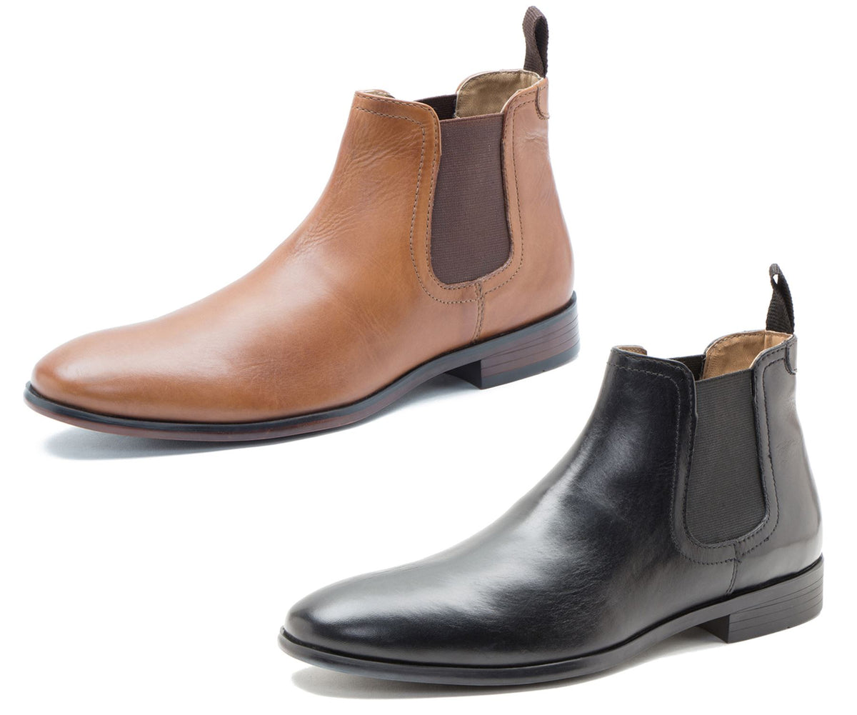 Red Tape Crick Beeston Men's Leather Pull On Chelsea Boots