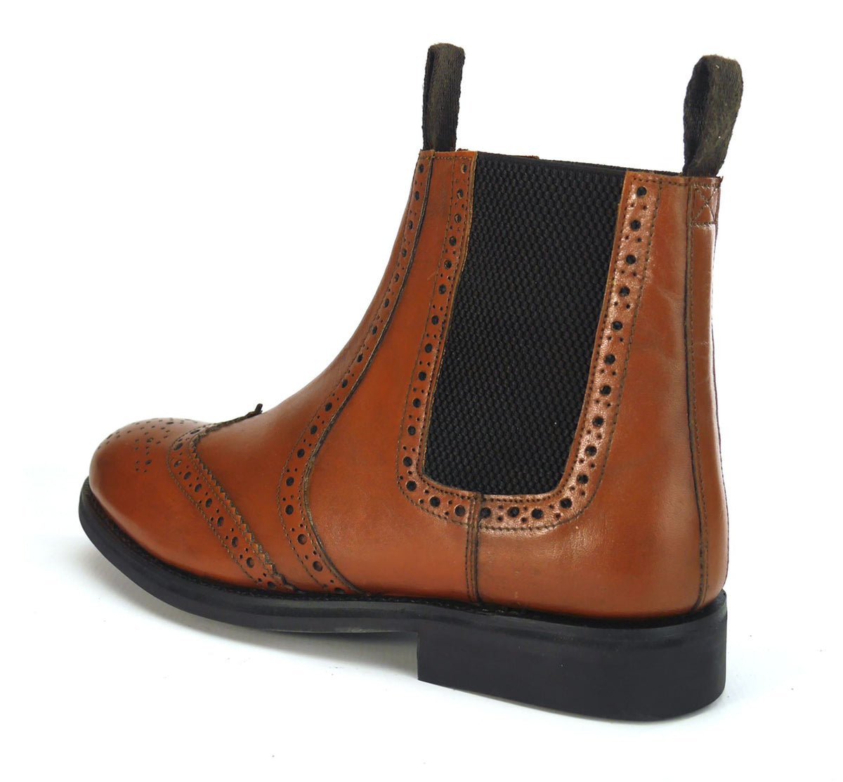 Frank James Benchgrade Evesham Leather Welted Chelsea Brogue Dealer Boots