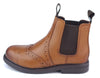 Frank James Wrexham Kids Leather Pull On Brogue Chelsea Boots