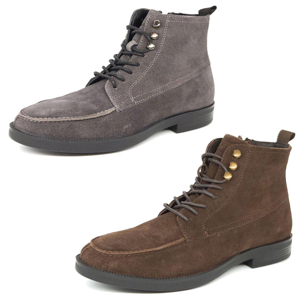 HX London Ealing Suede Lace Up Leather Boots