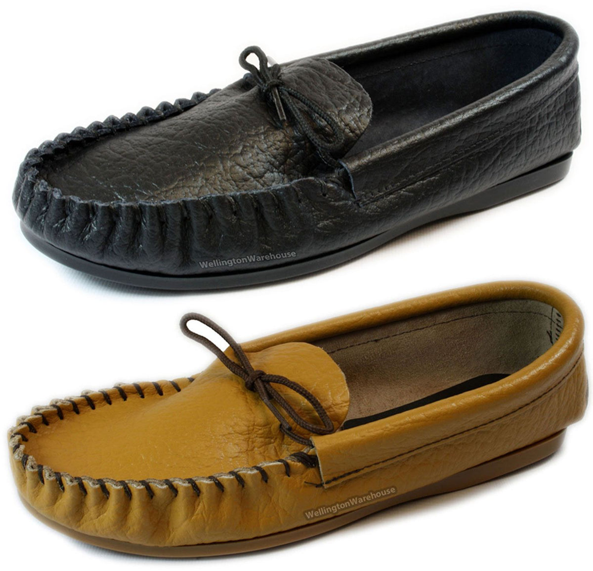 Coopers Moccasin Traditional Mens Leather Outdoor Slippers