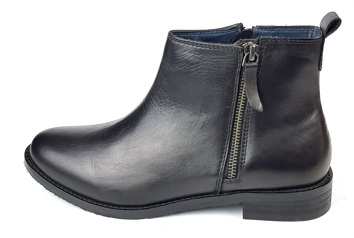 Frank James Newbury Women's Leather Zip Up Chelsea Boots