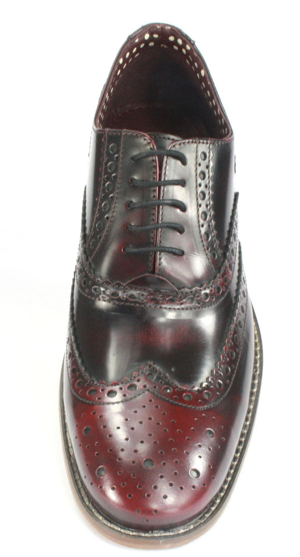 London Brogues Men's Leather Lace Up Wingtip Gatsby Brogues