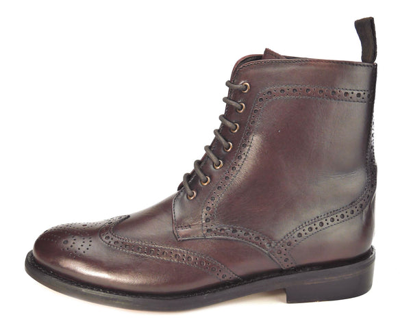 Frank James Benchgrade Moreton Leather Sole Welted Lace Up Brogue Dealer Boots