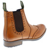 Frank James Chepstow Men's Leather Brogue Chelsea Dealer Cleated Sole Boots