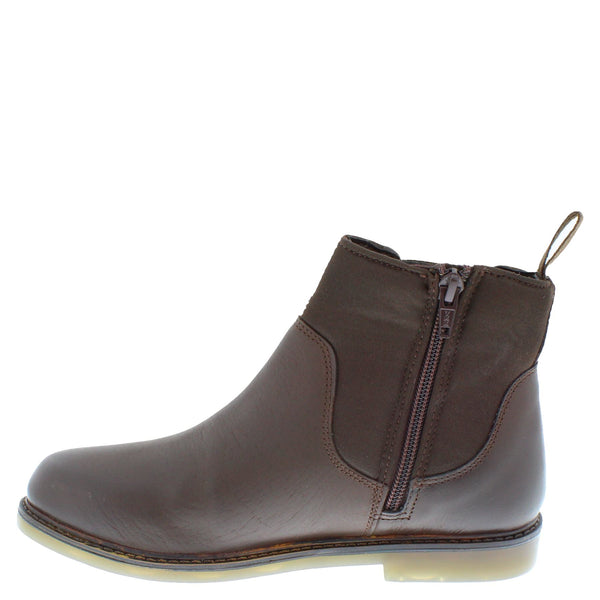 Frank James Epsom Kids' Leather Neoprene Zip Up Chelsea Boots