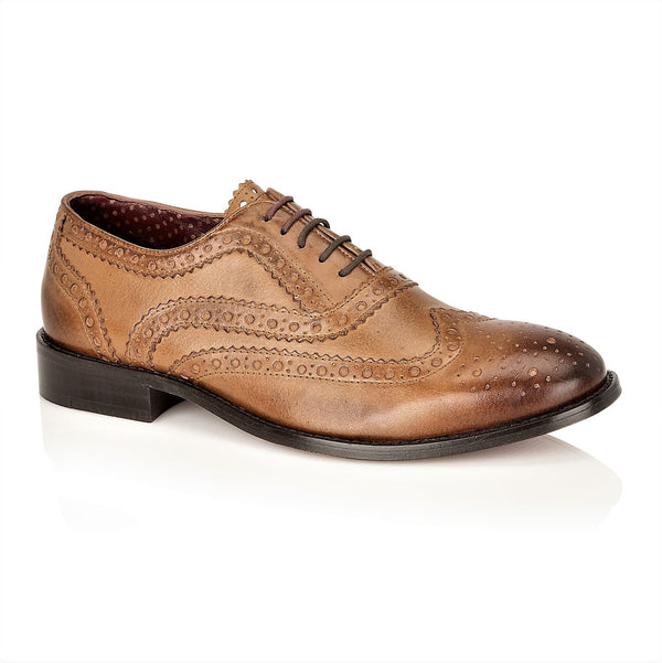 London Brogues Watson Men's Leather Sole Two-Tone Oxford Shoes