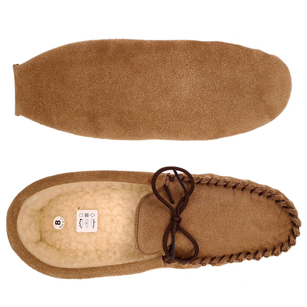 Coopers Men's Fleece Lined Softsole Moccasin Slippers Made In England