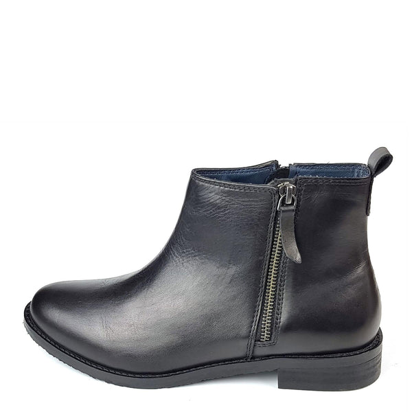 Frank James Newbury Women's Leather Zip Up Chelsea Boots