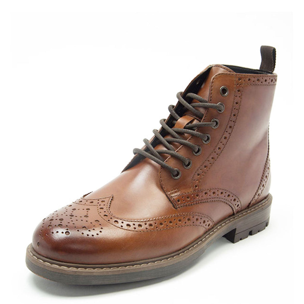 Thomas Crick Nesser Leather Lace Up Brogue Boots