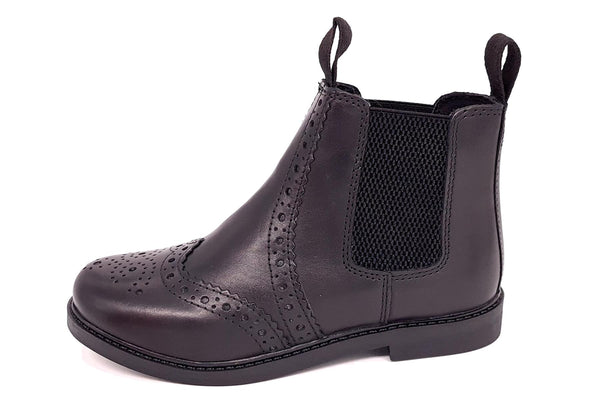 Frank James Cheltenham Kids' Leather Brogue Chelsea Jodphur Boots