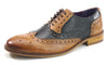 Frank James Redford Men's Leather Wingtip Formal Gatsby Brogue Shoes