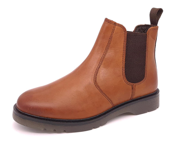 Frank James Naseby Men's Leather Pull On Chelsea Dealer Boots