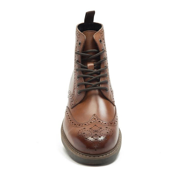 Thomas Crick Nesser Leather Lace Up Brogue Boots