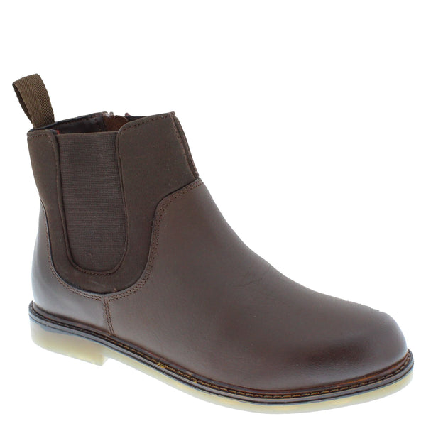 Frank James Epsom Kids' Leather Neoprene Zip Up Chelsea Boots