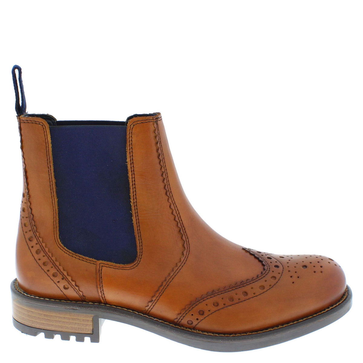 Frank James Fulham Men's Leather Brogue Chelsea Boots