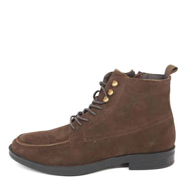 HX London Ealing Suede Lace Up Leather Boots