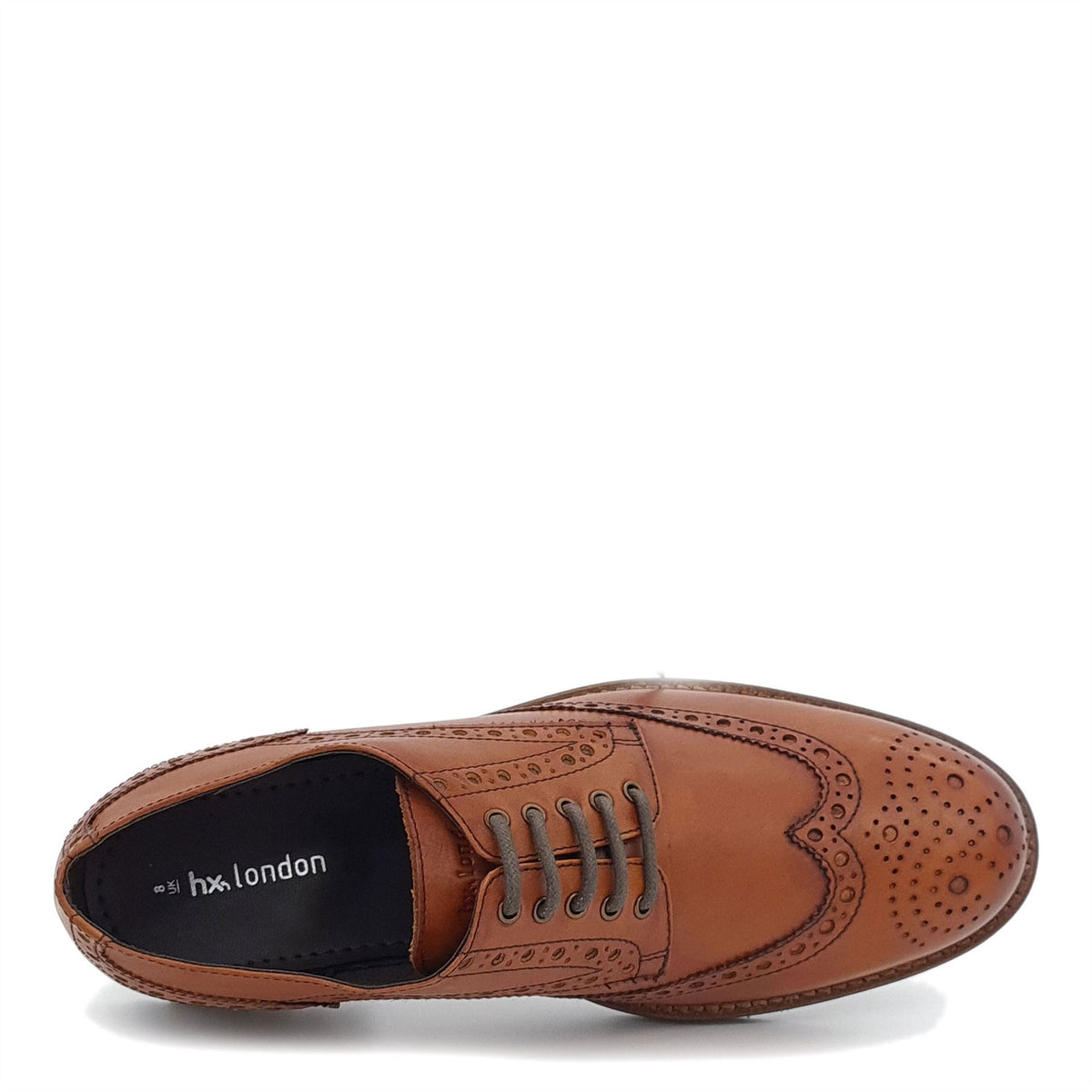 HX London Wandsworth Brogue Leather Shoes