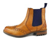 Frank James Fulham Men's Leather Brogue Chelsea Boots