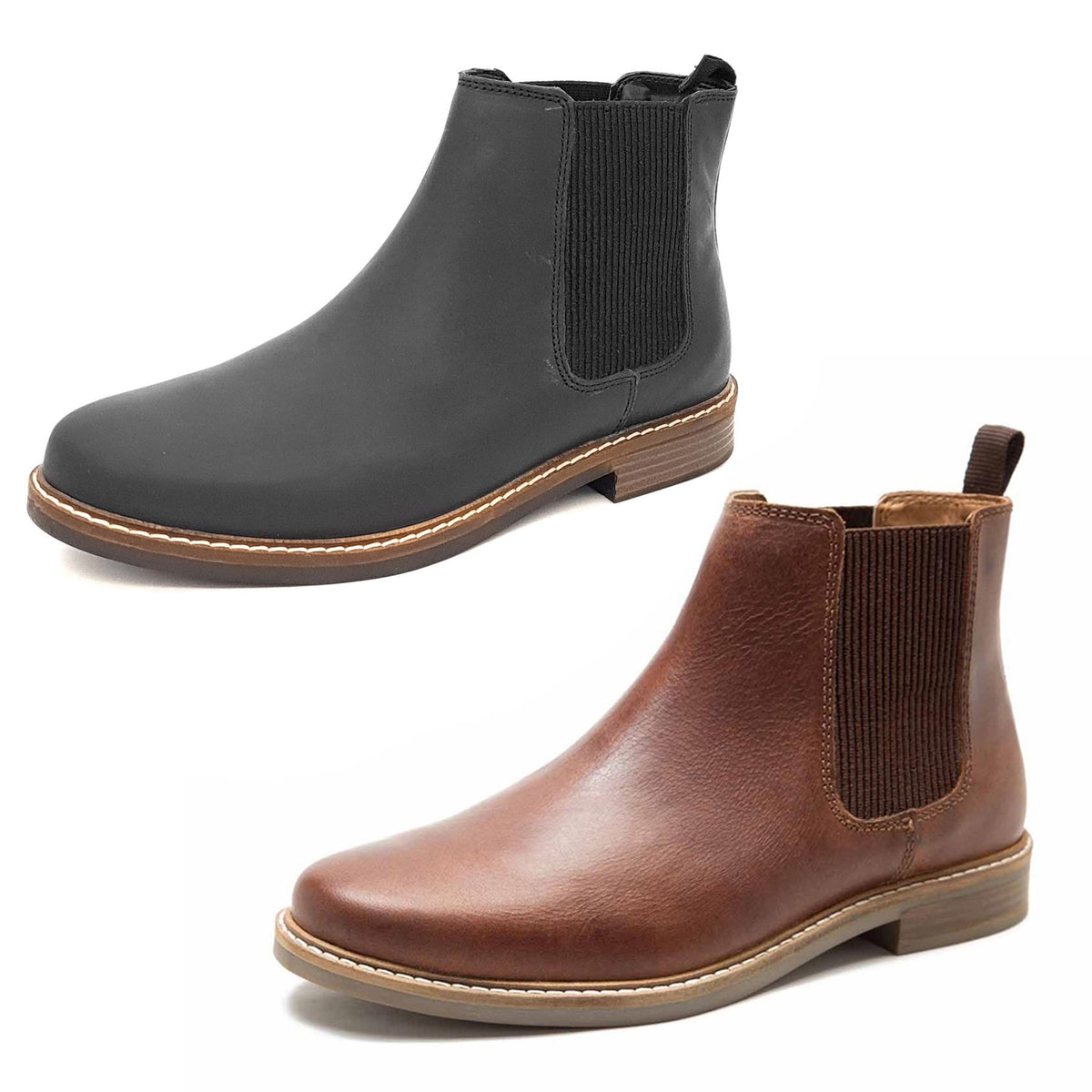 Red Tape Crick Bamford Men's Leather Pull On Chelsea Boots