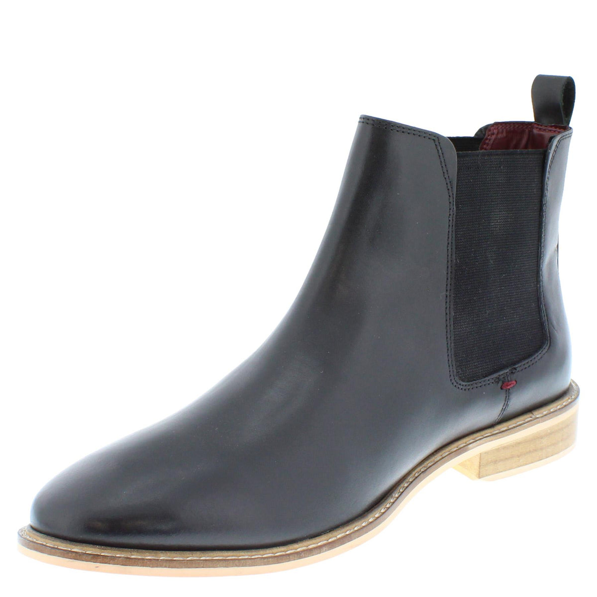 Frank James Bromley Men's Leather Pull On Ankle Chelsea Boots