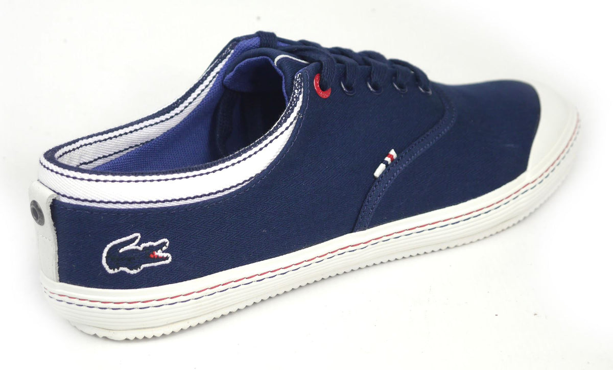 Lacoste Manville Tennis AP SRM Men's Canvas Shoes Navy Blue Trainers