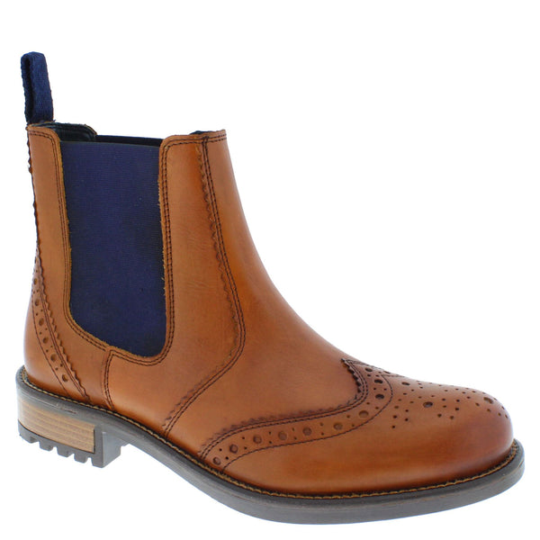 Frank James Fulham Men's Leather Brogue Chelsea Boots