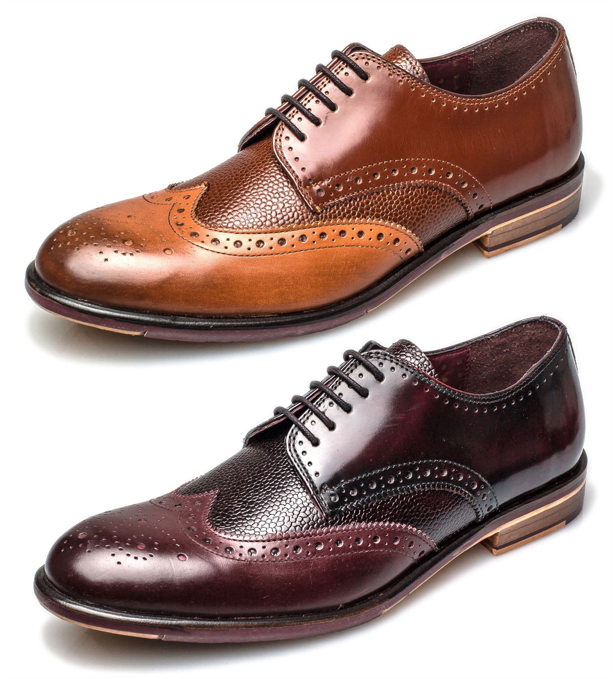 London Brogues Lincoln Men's Leather Sole Derby Shoes