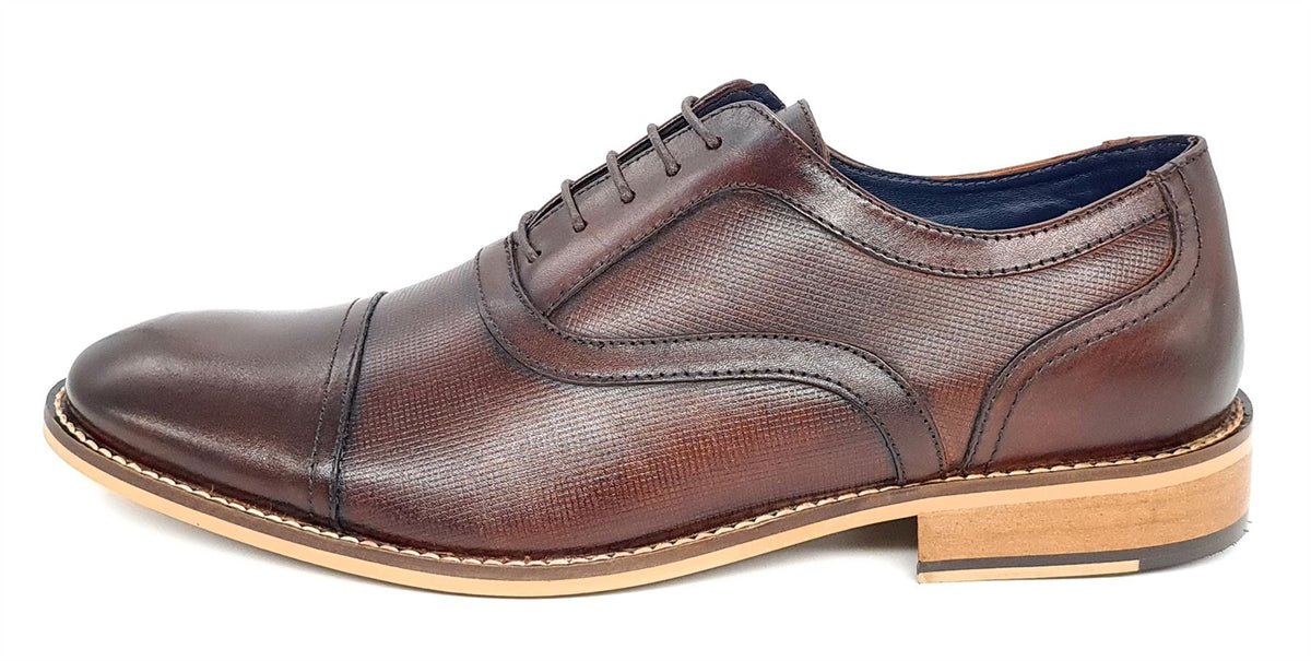 Herbert Frank Holborn Men's Leather Oxford Cap Shoes