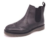 Frank James Warkton Men's Leather Pull On Brogue Chelsea Boots