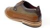 Frank James Lambeth Men's Two Tone Leather Canvas Brogue Shoes