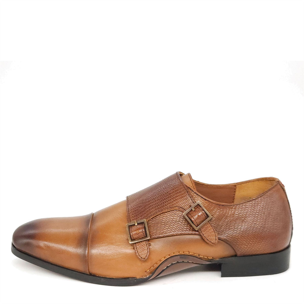 HX London Redbridge Monk Strap Leather Shoes