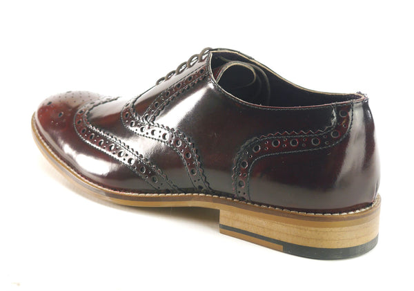 Frank James Newman Men's Leather Hi Shine Formal Brogue Shoes