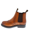 Frank James Wrexham Kids Leather Pull On Brogue Chelsea Boots