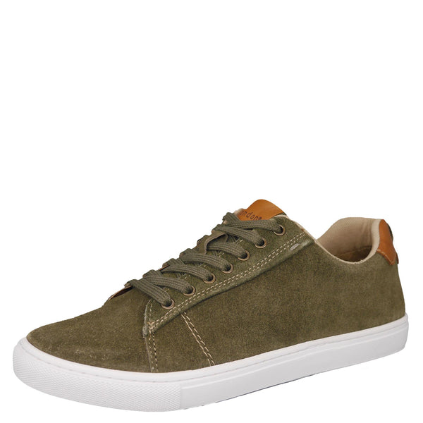 HX London Romford Suede Smart Lace Up Trainers