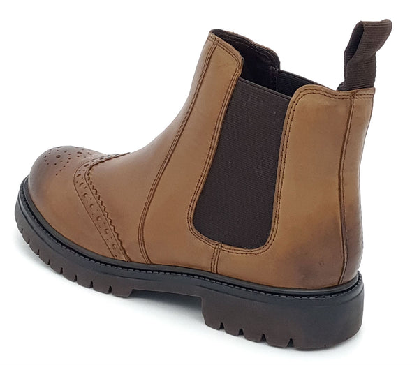 Frank James Grantham Kids' Leather Brogue Chelsea Boots