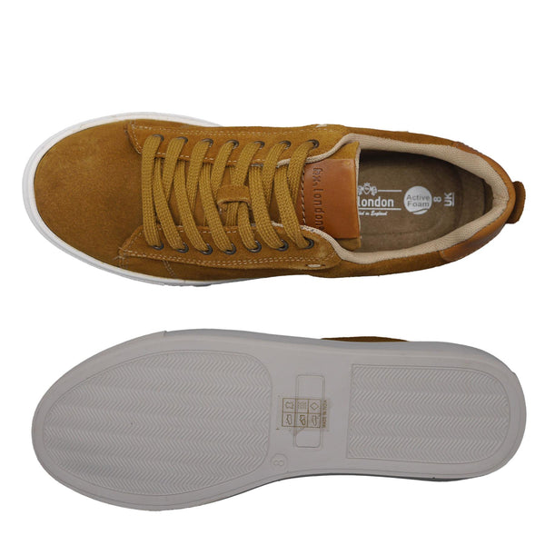 HX London Romford Suede Smart Lace Up Trainers