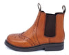 Frank James Wrexham Kids Leather Pull On Brogue Chelsea Boots