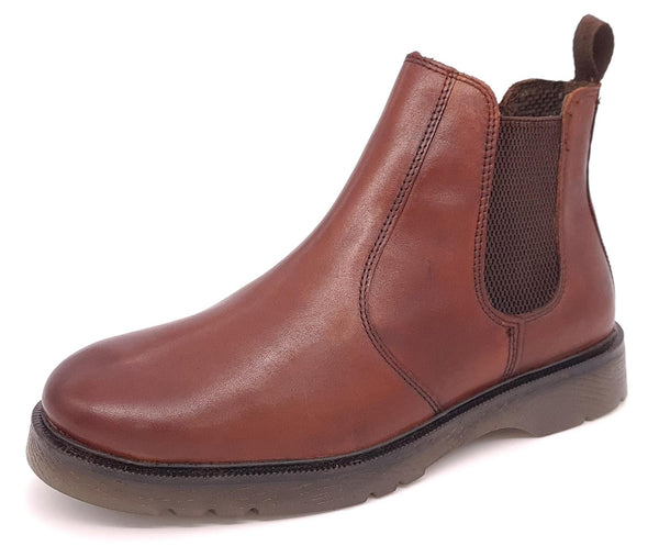 Frank James Naseby Men's Leather Pull On Chelsea Dealer Boots