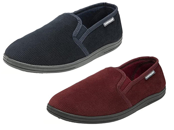 Dunlop Lloyd Men's Memory Foam Slip On Mule Slippers