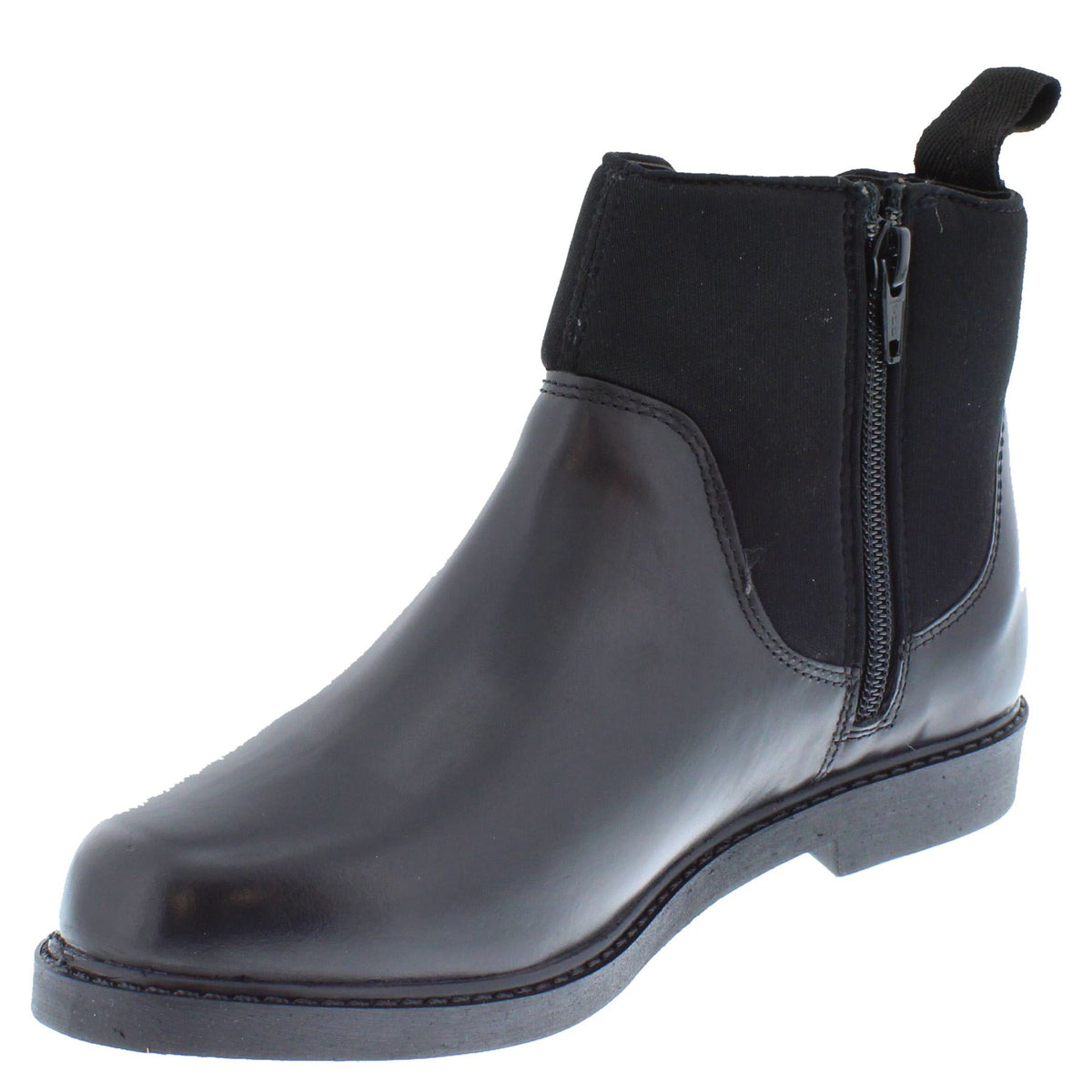 Frank James Epsom Kids' Leather Neoprene Zip Up Chelsea Boots