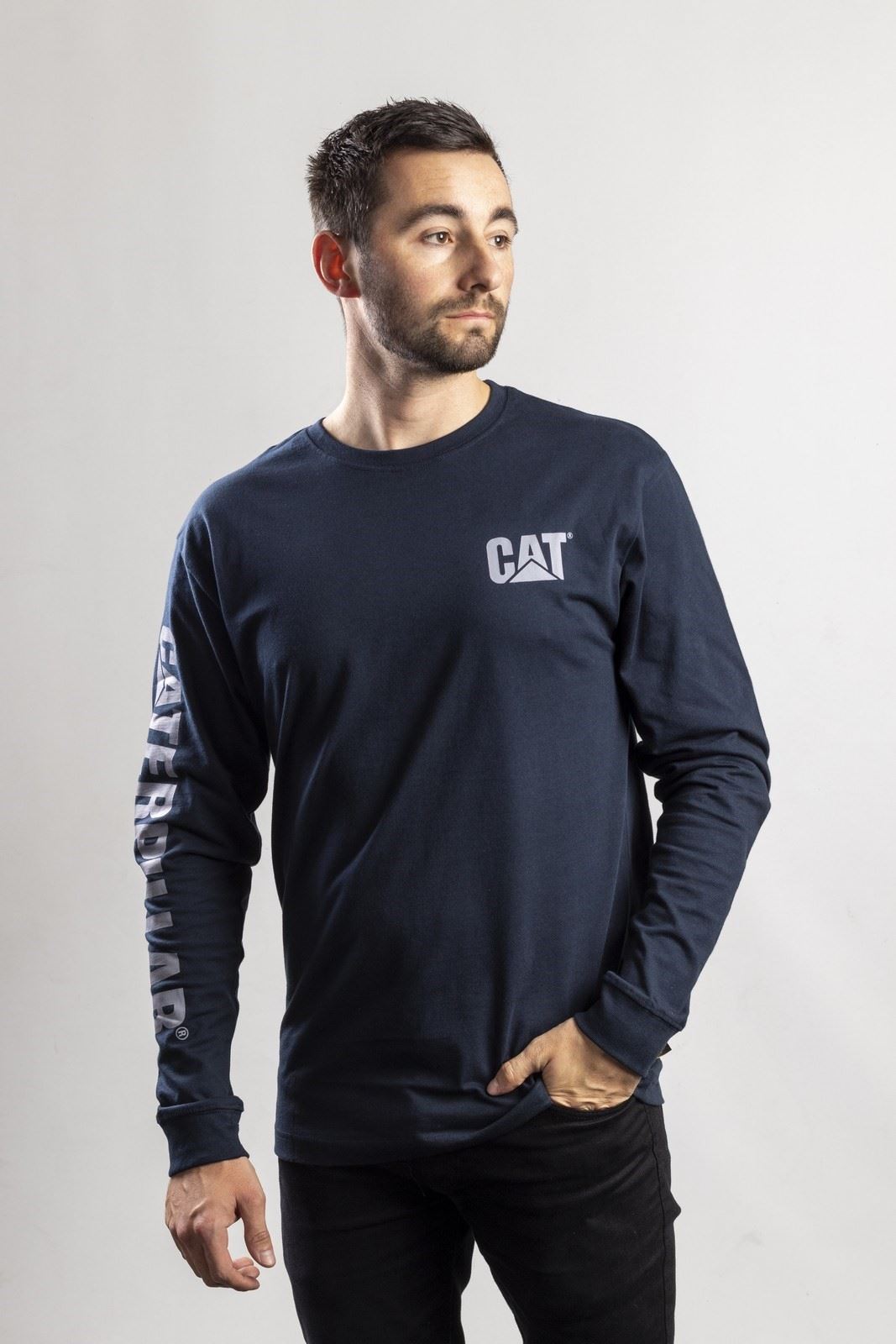 Caterpillar Trademark Banner Long Sleeve T-Shirt