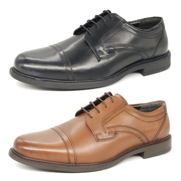 Oaktrak Mens Leather Derby Lace Up Leather Shoes