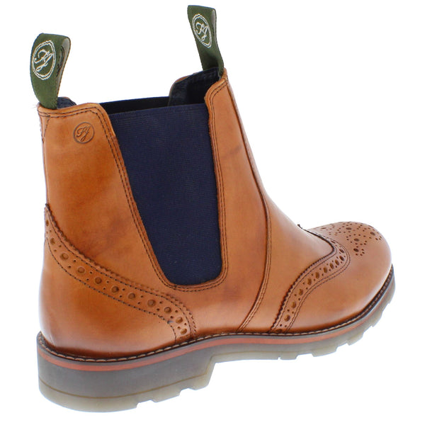 Frank James Boughton Men's Leather Pull On Chelsea Dealer Boots