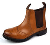 New Earth Rider Boys Leather Brogue Dealer Jodphur Chelsea Boots