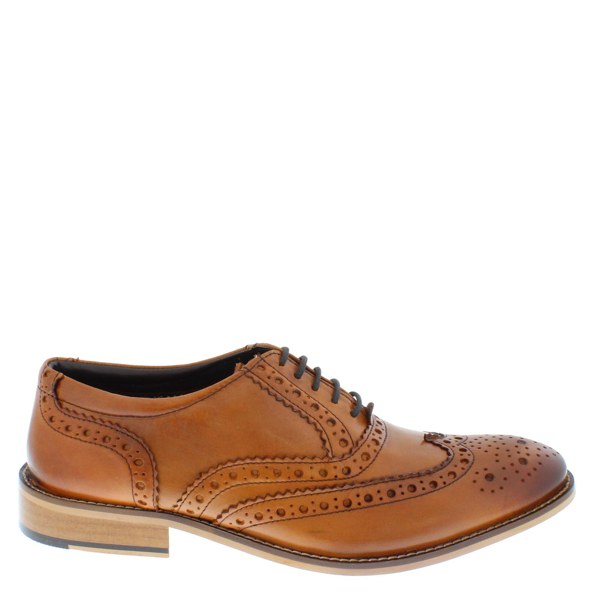 Herbert Frank Enfield Men's Leather Lace Up Brogue Shoes