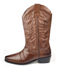 Woodland Cowboy Western Leather Long Calf Boots